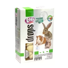 Ласощі для гризунів та кроликів Lolo Pets Дропси медово-молочні 75 г LO-71035
