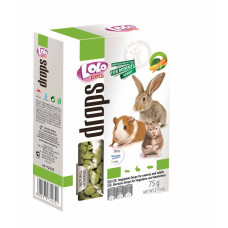 Ласощі для гризунів та кроликів Lolo Pets Дропси овочеві 75 г LO-71032