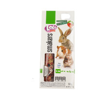 Ласощі для гризунів та кроликів Lolo Pets Smakers з полуницею 90 г LO-71117
