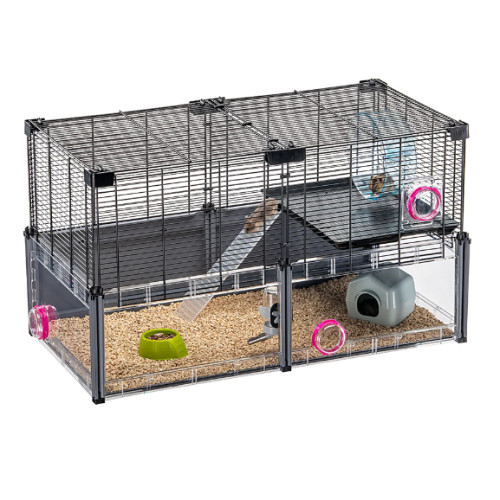 Модульная клетка для хомяков и мышей Ferplast Multipla Hamster с аксессуарами черная 72.5x37.5x42 см 57007217 - zoo-expert.com.ua - 13