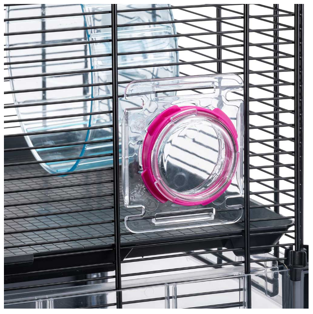 Модульная клетка для хомяков и мышей Ferplast Multipla Hamster с аксессуарами черная 72.5x37.5x42 см 57007217 - zoo-expert.com.ua - 10