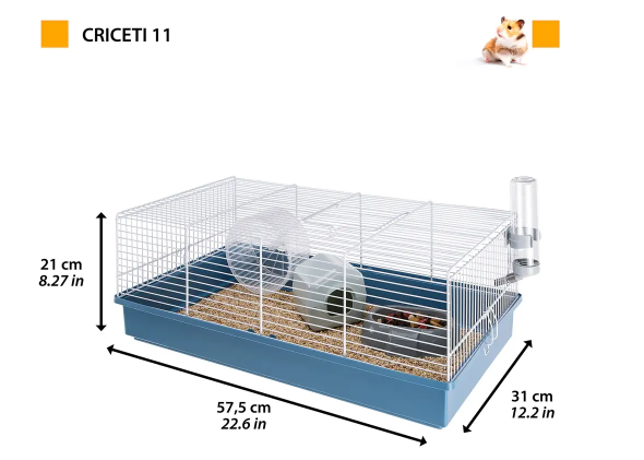 Клетка для хомяков Ferplast Criceti 11 голубая 57.5х31х21.5 см 57011411 - 3 Клетка для хомяков Ferplast Criceti 11 голубая 57.5х31х21.5 см 57011411 - zoo-expert.com.ua - 3