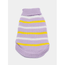 Светр для собак та котів EcoToys Purple Stripe L лавандовий A: 31 см B: 33 см C: 19 см 6970