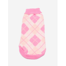 Свитер для собак и котов EcoToys Diamond XL ромбы розовый A: 35 см B: 34 см C: 26 см 6963