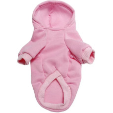 Худі для собак та котів EcoToys Pink S рожеве A: 21 см B: 29 см C: 22 см S-7063