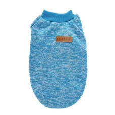Кофта для собак та котів EcoToys Lake Blue XXL ряба блакитна A: 42 см B: 56 см C: 32 см 7091