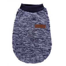 Кофта для собак и котов EcoToys Black Blue L рябая темно-синяя A: 36 см B: 44 см C: 29 см L-7120