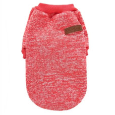 Кофта для собак та котів EcoToys Red XXL ряба червона A: 42 см B: 56 см C: 32 см 7109