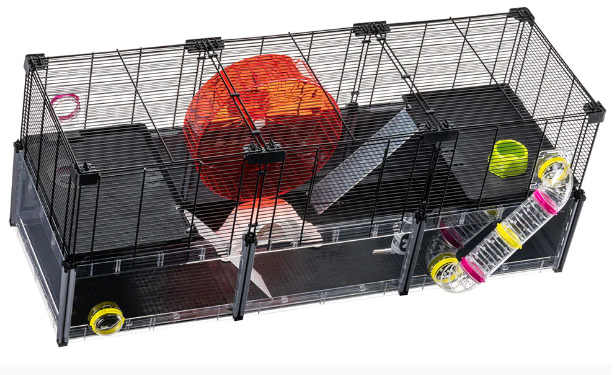 Модульная клетка для хомяков и мышей Ferplast Multipla Hamster Lagre с аксессуарами черная 107.5x37.5x42 см 57007417 - 7 Модульная клетка для хомяков и мышей Ferplast Multipla Hamster Lagre с аксессуарами черная 107.5x37.5x42 см 57007417 - zoo-expert.com.ua - 7