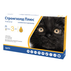 Капли против внешних и внутренних паразитов для котов Stronghold Plus до 2.5 кг ЦЕНА ЗА 1 ШТ 10020780