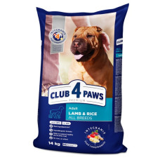 Сухий корм для собак усіх порід Club 4 Paws з ягнятком та рисом 14 кг B4530801