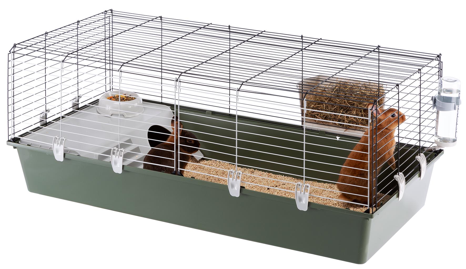 Клетка для кроликов и морских свинок Ferplast Rabbit 120 синяя 118x58.5x49.5 см 57053417 - 9 Клетка для кроликов и морских свинок Ferplast Rabbit 120 синяя 118x58.5x49.5 см 57053417 - zoo-expert.com.ua - 9