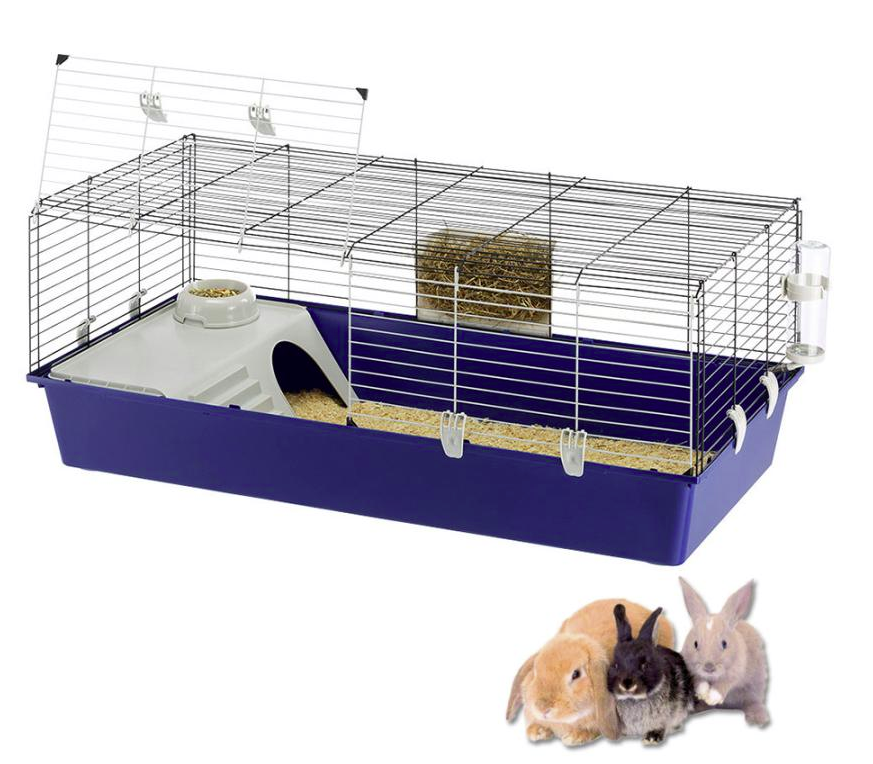 Клетка для кроликов и морских свинок Ferplast Rabbit 120 синяя 118x58.5x49.5 см 57053417 - 3 Клетка для кроликов и морских свинок Ferplast Rabbit 120 синяя 118x58.5x49.5 см 57053417 - zoo-expert.com.ua - 3