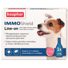 Капли против внешних паразитов для собак Beaphar IMMO Shield от 1 до 15 кг ЦЕНА ЗА 1 ШТ 13582