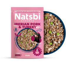 Вологий корм для собак Gosbi Natsbi Steamed Iberian Pork and Turkey з іберійською свининою та індичкою 500 г 8436566804967