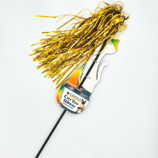 Удочка-дразнилка для котов Croci цветная лапша желтая 46 см C6098084