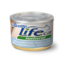 Влажный корм для котов LifeCat Tuna With White Fish тунец и белая рыба 150 г 420977