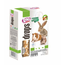 Лакомство для грызунов и кролика Lolo Pets Дропсы ореховые 75 гр LO-71033