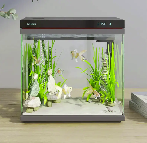 ᐉ Купить Аквариум SunSun ZHE-300 серый 12 л 30x20x33 см с