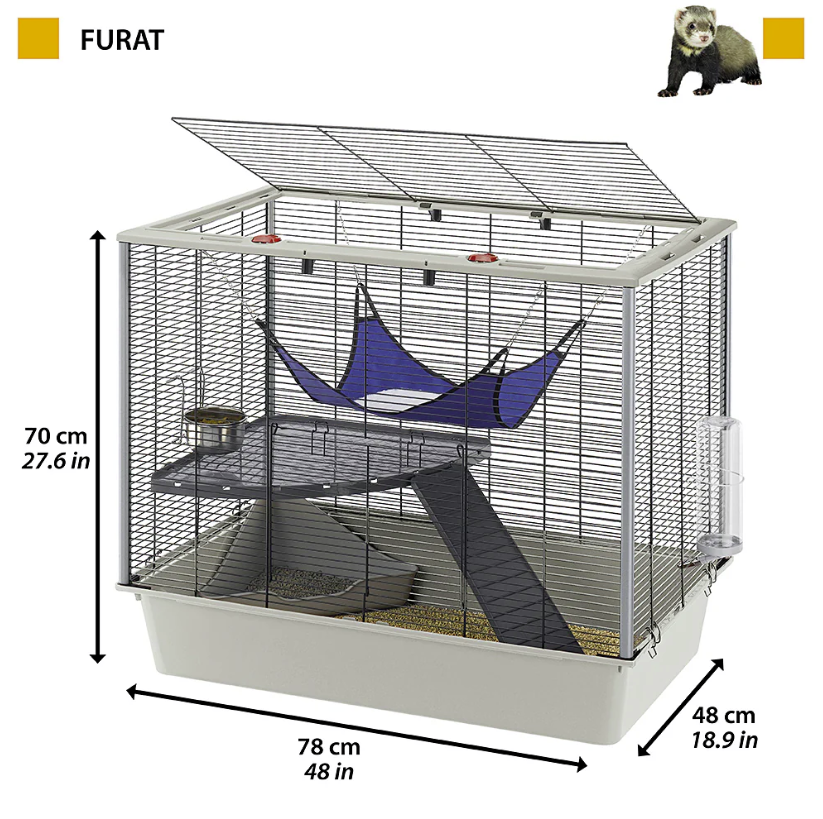 Клетка для хорьков, шиншилл и крыс Ferplast Furat 78x48x70 см 57059814 - 2 Клетка для хорьков, шиншилл и крыс Ferplast Furat 78x48x70 см 57059814 - zoo-expert.com.ua - 2