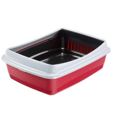 Туалет для котов Ferplast Ariel 10 Plus с системой просеивания красный 47x36x15.5 см 72041699