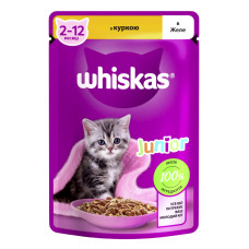 Вологий корм для кошенят Whiskas курка в желе 85 г 443950