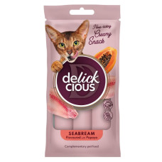 Жидкое лакомство для котов Delickcious с дорадо и папаей 60 г D6251101