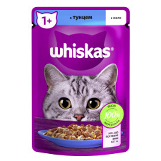 Вологий корм для котів Whiskas з тунцем у желе 85 г 443954