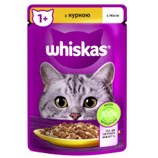 Вологий корм для котів Whiskas з куркою у желе 85 г 443948