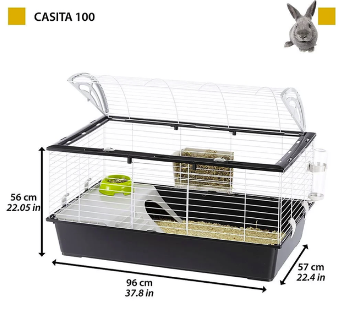 Клетка для кроликов и морских свинок Ferplast Casita 100 синяя 95х57х56 см 57066170 - 2 Клетка для кроликов и морских свинок Ferplast Casita 100 синяя 95х57х56 см 57066170 - zoo-expert.com.ua - 2