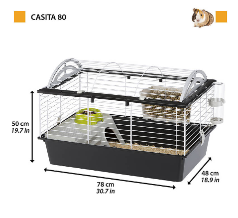 Клетка для кроликов и морских свинок Ferplast Casita 80 синяя 78х48х50 57065170 - 2 Клетка для кроликов и морских свинок Ferplast Casita 80 синяя 78х48х50 57065170 - zoo-expert.com.ua - 2