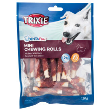 Ласощі для собак Trixie Denta Fun Duck Chewing Rolls палички для чищення зубів з качкою 80 г 12 см TX-31371