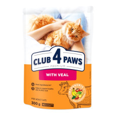 Сухий корм для котів Club 4 Paws with Veal з телятиною 300 г B4610811