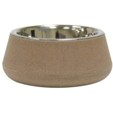 Миска для котов и собак Сroci Pet Bomboo бамбуковое волокно нержавейка бежевая 800 мл 17 см C6159025