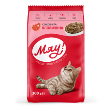 Сухой корм для котов Мяу с говядиной 300 г B1211320