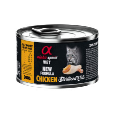 Вологий корм для стерилізованих котів Alpha Spirit Chicken Sterilized Cat з куркою 200 г as311179