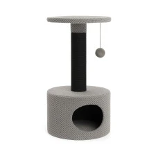 Кігтеточка для котів PolyPet будиночок круглий сірий 40x66 см КРД/0154-20