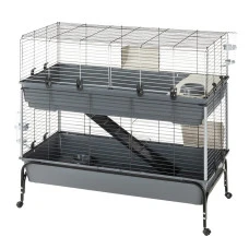 Клетка для кроликов и морских свинок Ferplast Rabbit 120 Double черная 118x58x102 см 57047817ZP