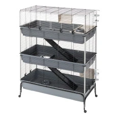 Клетка для кроликов и морских свинок Ferplast Rabbit 120 Tris черная 118x58x166 см 57048817ZP