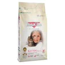 Сухой корм для котят BonaCibo Kitten Chicken & Rice with Anchovy с курицей, анчоусами и рисом 1,5 кг BC406083