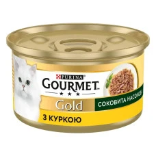 Влажный корм для котов Gourmet Gold Сочное Наслаждение с курицей 85 г 12560283