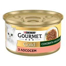 Влажный корм для котов Gourmet Gold Сочное Наслаждение с лососем 85 г 12560357