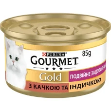 Влажный корм для котов Gourmet Gold с уткою и индейкой в подливе 85 г 12592068