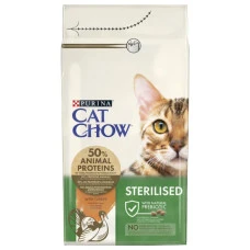 Сухой корм для стерилизованных котов Cat Chow Sterilised с индейкой 1.5 кг 12471427