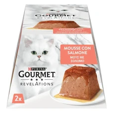 Влажный корм для котов Gourmet Revelations Мусс с лососем и соусом полнорационный 2 x 57 г 12619493