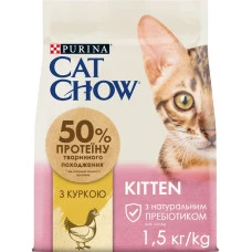 Сухой корм для котят Cat Chow Kitten с курицей 1.5 кг 12595585