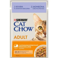 Влажный корм для котов Cat Chow Adult с ягненком и зеленой фасолью 85 г 12531479