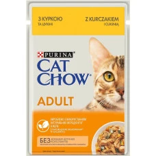 Влажный корм для котов Cat Chow Adult с курицей и цукини 85 г 12527628