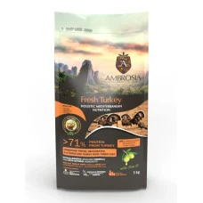 Сухий корм для дорослих собак Ambrosia Mediterranean Dog Adult Fresh Turkey з свіжою індичкою 5 кг 1305618