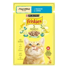 Влажный корм для взрослых котов Friskies с лососем в подливе 85 г 12554756